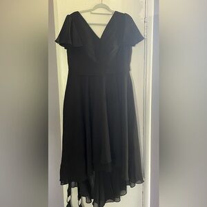 Lace up Back High Low Chiffon Bridesmaid Dress Size 14